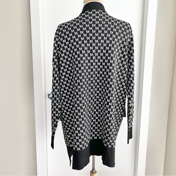 Marina Rinaldi V-Neck Mabel Cardigan black and white print size M - Picture 8 of 14
